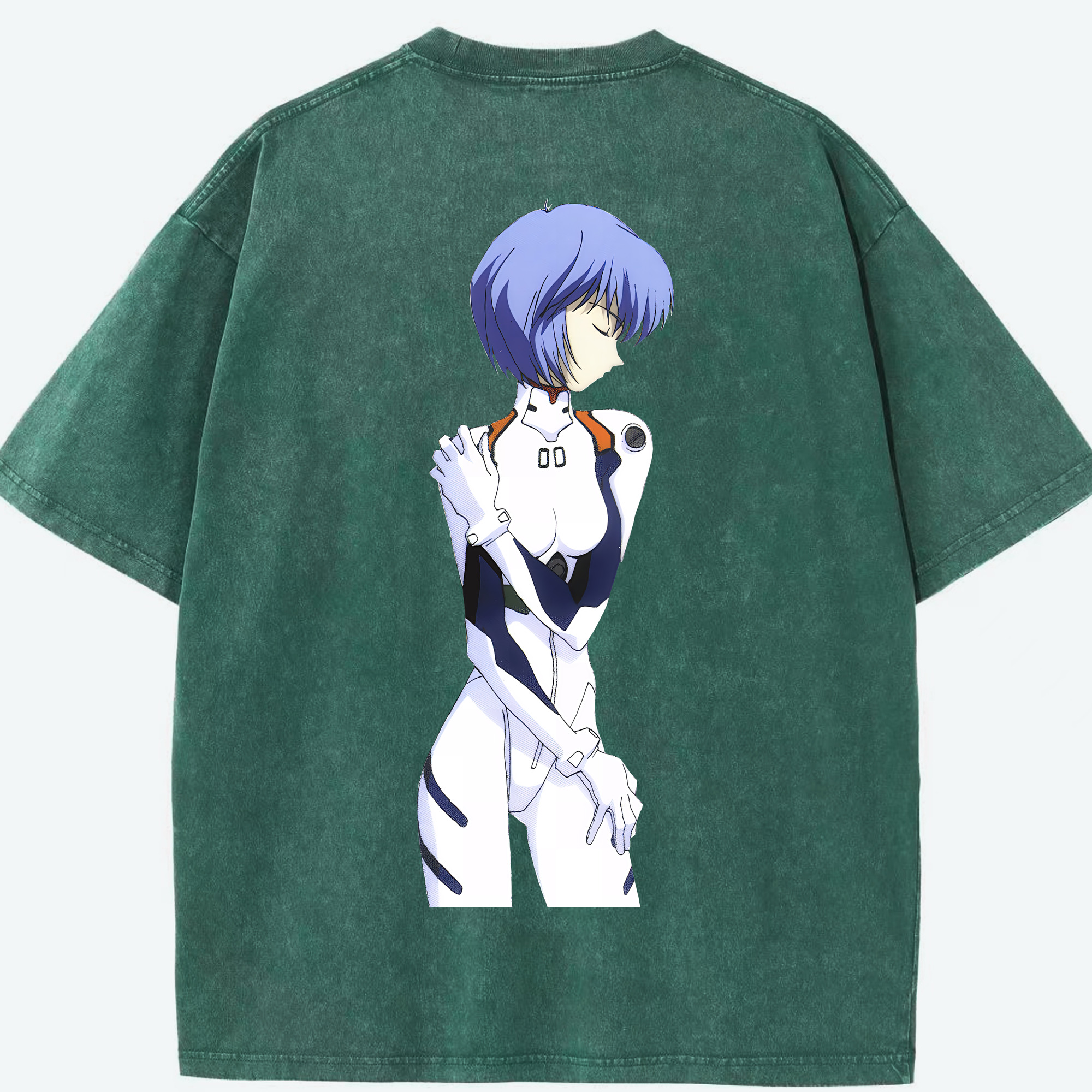 （画像用） EVA 新世紀エヴァンゲリオン 綿100% ヴィンテージ風 半袖Tシャツ（背面プリント）